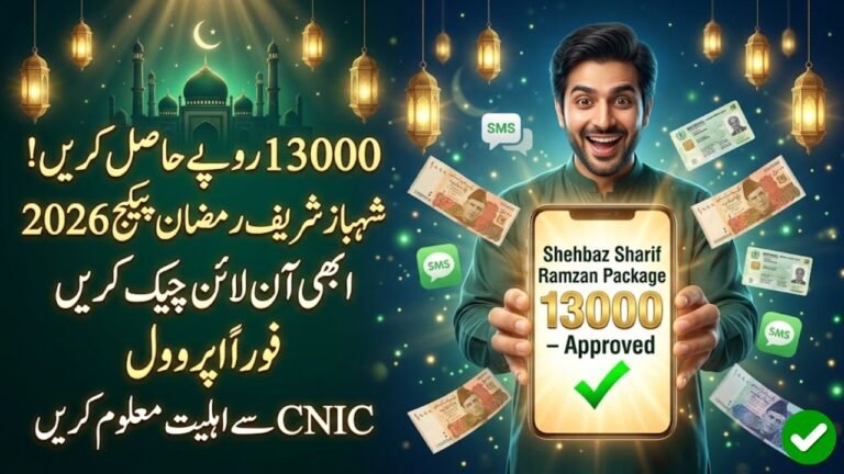Shehbaz Sharif Ramzan Package 13000 Online Check